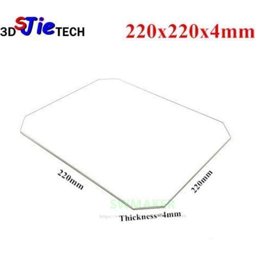 SWMAKER 220x220x4mm Borosilicate Glass plate w/ corner for Wanhao Duplicator i3 Anet A8 MP Maker Select 3D Printer