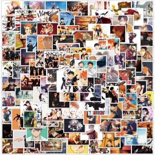 52pcs/set Japan Anime HAIKYUU Cartoon Stickers for Laptop Car Luggage Graffiti High Quality PVC Waterproof Handbook Stickers