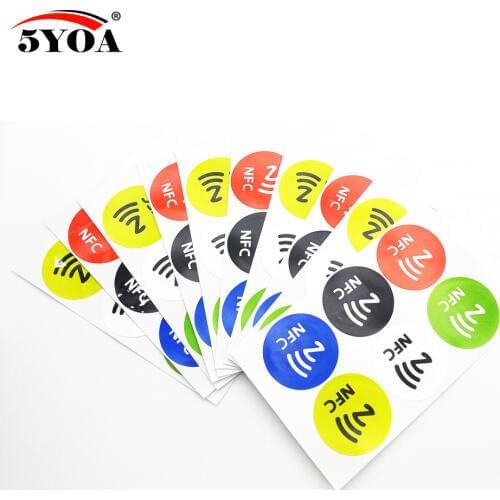 6pcs/lot NFC Tags Stickers NFC213 13.56mhz Label Rfid Tag Card Adhesive Key Tags llaveros llavero Token Patrol