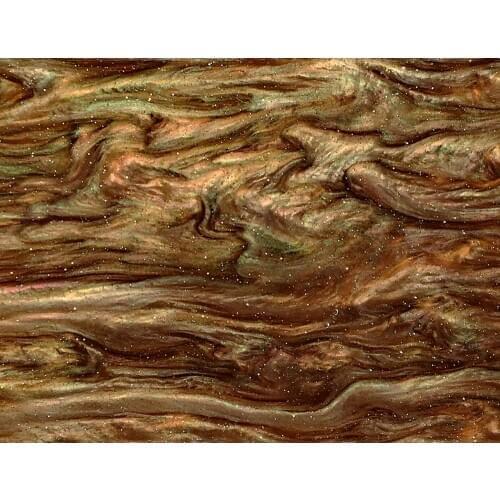 Acrylic/PMMA Ripple Glittering Color Sheets 3.0mm for Jewelries, Crafts, Art Works, Decoration - Bronze (RG06)