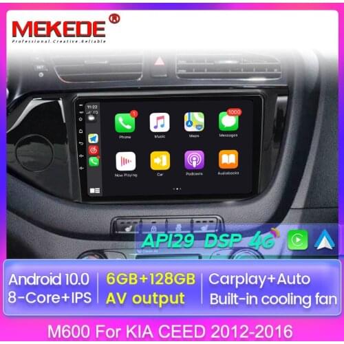 6+128 Android 10.0 DVD 2 Din Car Radio Multimedia Video Player Navigation GPS for KIA Cee'd CEED JD 2012-2016 2 din no dvd AUTO