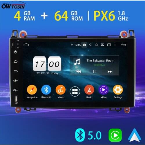 Android 10 PX6 4G+64G Car Multimedia Player For Mercedes-Benz A B Viano Vito Sprinter W169 W245 W639 W906 GPS Navi 4G LTE Radio