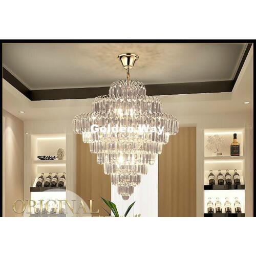 Free Shipping Golden Crystal Pendant Lamp Modern Light AC90V-240V Dining Room Modern Brief Contemporary Restaurant Pendant Light