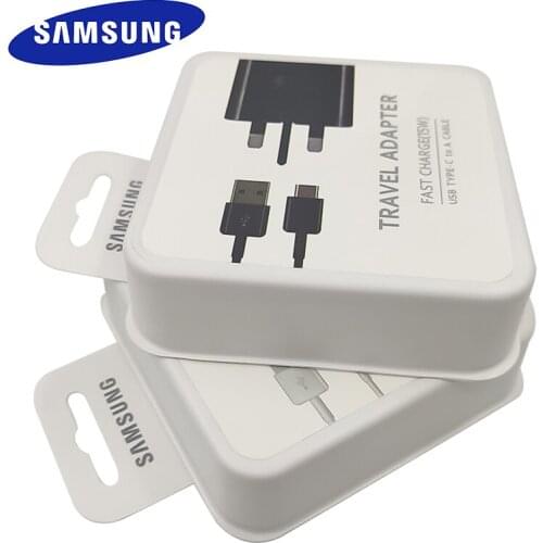 Samsung Fast Charger UK Plug Adapter Quick Fast Charge Type C Cable for Galaxy S10 S8 S9 Plus A3 A5 A7 2017 A80 A71 A51 Note 9 8