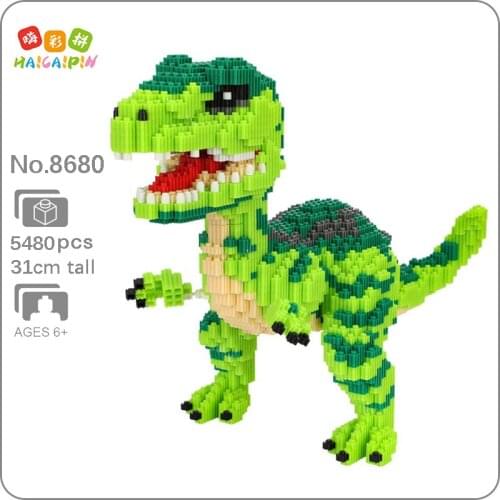 CB HCP Ancient Dinosaur Velociraptor Dragon Monster Animal 3D Model Mini Magic Blocks Bricks Building Toy For Children Gift