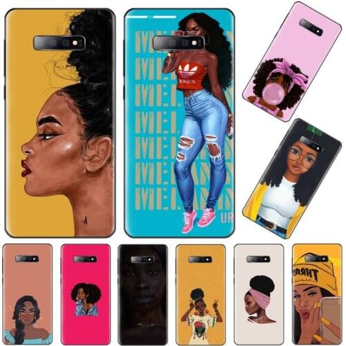 Black Girl Magic Melanin Poppin Queen Phone Case For Samsung galaxy S 7 8 9 10 20 edge A 6 10 20 30 50 51 70 note 10 plus