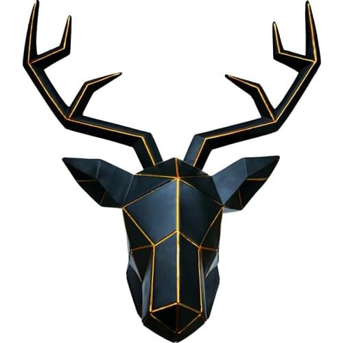 HOME DECORATION,LARGE SIZE,DEER,STATUE,SCULPTURE,WALL DECOR,44*37*21CM,3D ANIMAL,FIGURINE MINIATURE,LIVING ROOM DECORATIONS ART