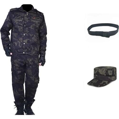 Camouflage smock mechanics male suit construction workers labor protection summer student military training clothing