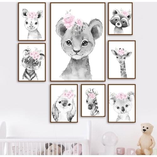 Diy Diamond Painting Mosaic Koala Rabbit Tiger Lion Giraffe Wall Art Diamond Embroidery Wall Pictures for Kids Room Decor Gift