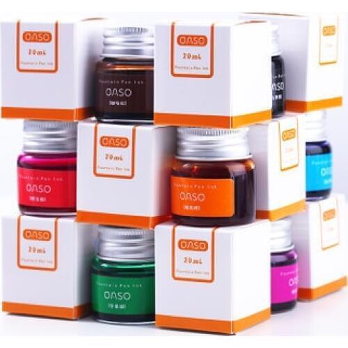 Creative Fountain Pen Bottle Ink 20ml OASO 1pc Portable Cute Kawaii Mini Pigment Color Ink Drawing Graffiti School Supplies