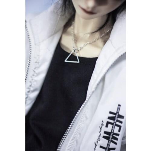 BJD doll necklace is suitable for 1/3 size uncle fashion metal triangle, moon, heart, bow pendant necklace doll accessories