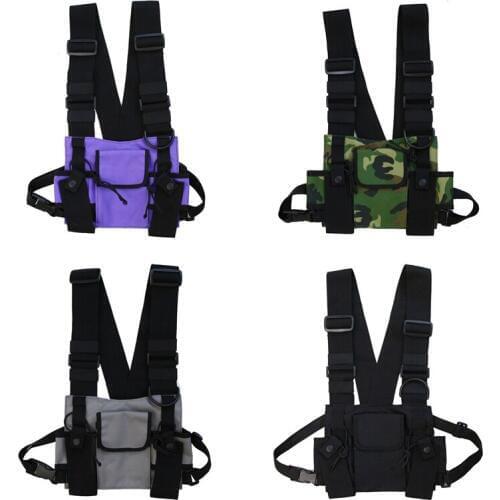 New Chest Rig Bag Multi-pocket Vest Hip Hop Streetwear Functional Tactical Harness Chest Rig Pack Adjustable Waist Bag 1