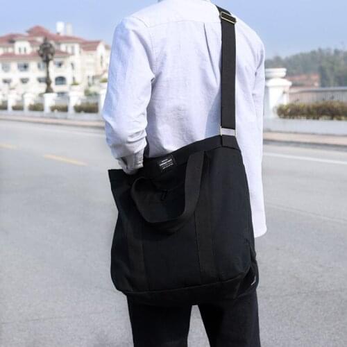 2021 new simple student canvas bag men and women Korean casual one-shoulder messenger bag handbag
