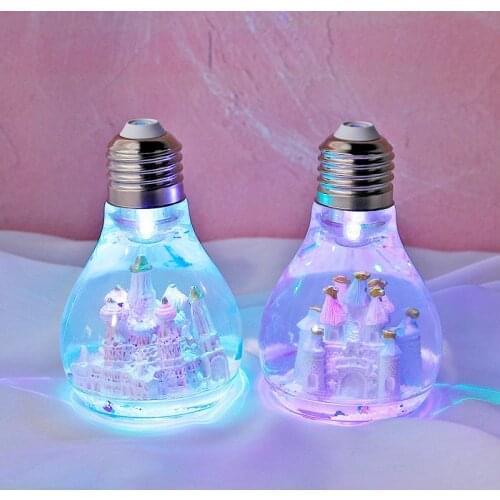 New Creative Design Light Bulb Flash Ornament Micro Landscape Home Ornament crafts LED Night Light Childrens Birthday gifts