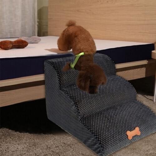 Pet Stairs Slope Dog Stairs Pet Cat Sponge Stairs Small Dog Teddy Going On Sofa Bed Climbing Ladder Pet Supplies
