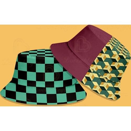 Dropshipping New Demon Slayer Cosplay Fashion Autumn Winter Multicolor Hats Fisherman Caps Women Men
