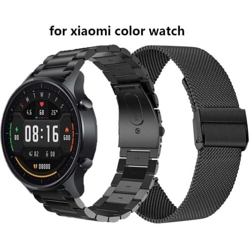 Stainless steel band For xiaomi mi watch color strap bracelet for xiaomi mi smart watch color black global replacement sport