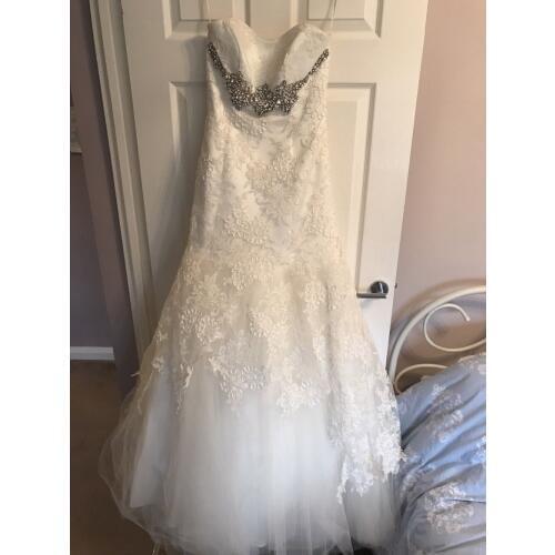 Luxury White Lace Mermaid Wedding Dress Train 2021 Vintage Sash Bridal Wedding Gown vestido De noiva Robe de mariage