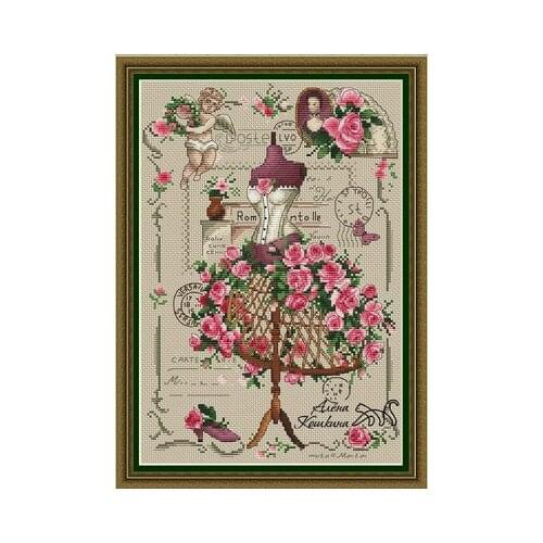 Tailor Shop Series Red Tailor Shop Counted Cross Stitch 11CT 14CT 18CT DIY Chinese Cross Stitch Kits Embroidery Needlework Sets