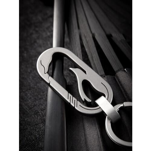 Titanium Men Women Car Key Chain Cute Whale Creative Shape Ultra Titanium Key Chains Jewelry for Key Rings Holder Best Gifts