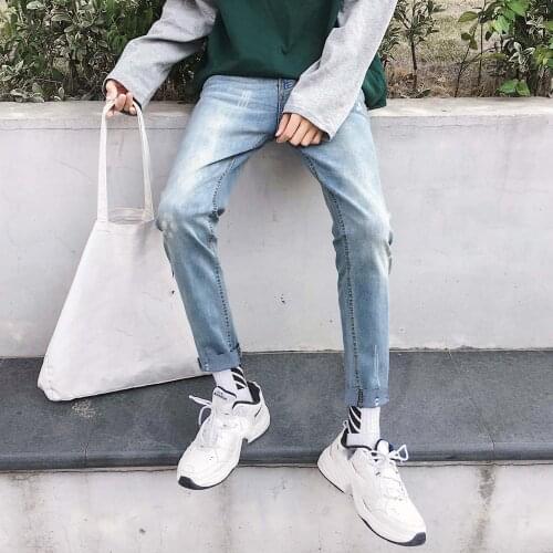 Spring autumn 2020 Casual New Mens Classic Style denim Jeans Mens Korean Slim Jeans Mens Wild pencil jeans men