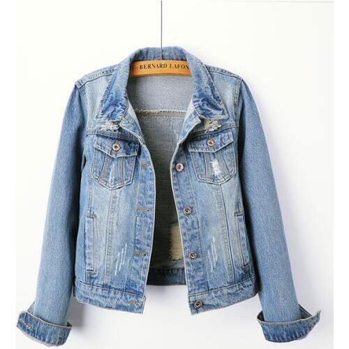 2019 Plus Size 6XL Denim Jacket Women Boyfrieng Denim Jacket Women Streetwear Harajuku Vintage Autumn Basic Jacket Outerwear