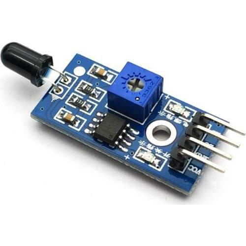 1 PCS Blue Board Flame Sensor Module Fire Source Detection Module Infrared Receiver Module (4-wire system)