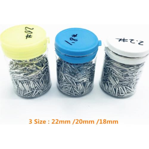 1000Pcs Dental Lab Pins Zinc Alloy Dowel Pins 3 Models 22mm/20mm/18mm Dental Material