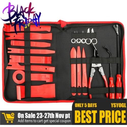19 pc Car Disassembly Tools Car DVD Stereo Kit Refit Internal Plastic Trim Panel Clip Dashboard Installation Removal Repair Tool