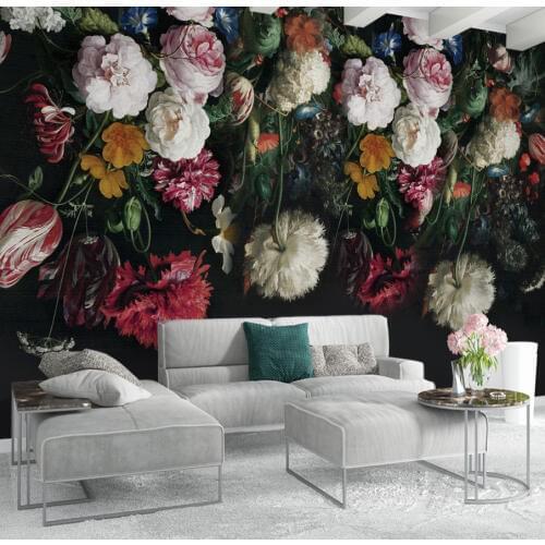 3D Modern Colourful flowers Wallpaper Art Wall Mural Living Room bedroom paper Wall Mural Flower Wallpaper home Decor