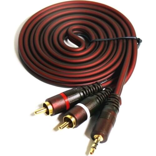High quality RCA Jack Audio Cables 3.5mm Male to Male 2RCA AUX Cables 1m 1.5m 2m RCA Cable for Edifer Home Theater DVD Headphone