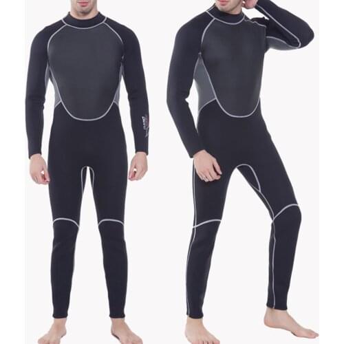 Stretchy 3mm Neoprene Men Surf Dive Wetsuit Kayak Winter Swimming Full Body Wet Suit Warm & Comfortable XS to XXL