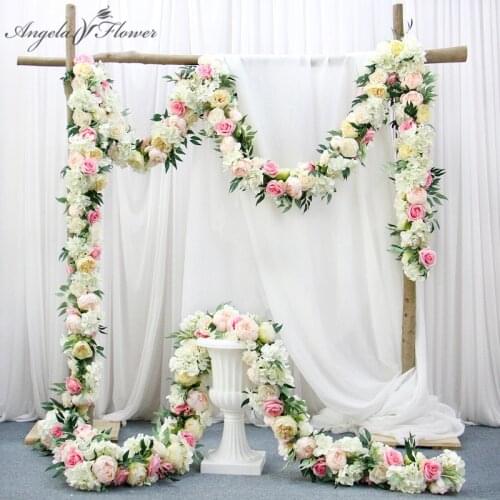 2M3D Bendable Flower String Artificial Garland Flower Row Wedding Arch Backdrop Layout Flower Arrangement Party Home Accessories