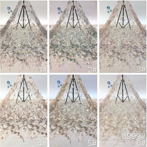 Hot Sale African Lace Fabric High Quality Embroidery French Tulle Lace Fabric Nigerian Lace Fabric For Wedding Dress A4005