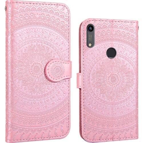 Datura Flower Leather Flip Wallet Phone Cases For Huawei Y6 / Y6 Pro 2019 Honor Play 8A Pro Case Magnetic Frame Card Slot Cove