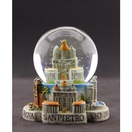 Mini Size with the Roman Theme Snow Globe 7 cm decorative objects Декоративные элементы Objetos decorativos