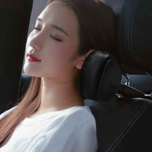 High Quality Car Neck Pillows Seat Bracket Set Rest Cushion 3D Memory Foam Soft PU Leather Adjustable Holder Auto Accessories