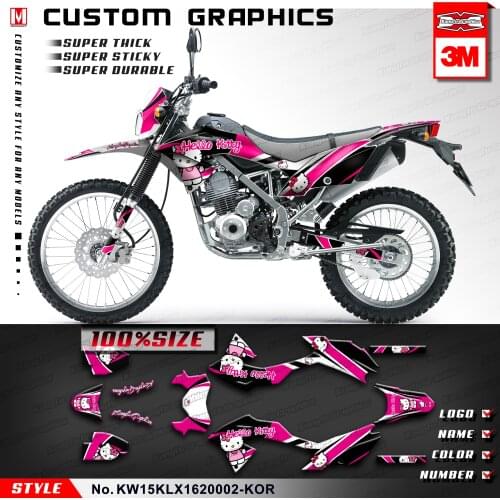 KUNGFU GRAPHICS Dirt Bike Deco Waterproof Sticker Personalized Vinyl Wrap Kit for KLX150BF KLX150 BF 2016 2017 2018 2019 2020