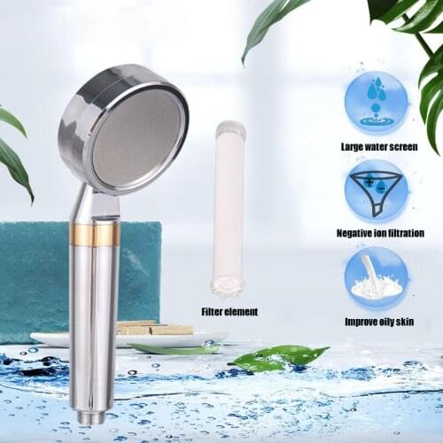 New High Pressure Bathroom Shower Head Water Saving Replaceable Filter Spray Handheld Premium Chlorine Filter Shower Head