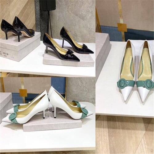 New Large Size 33-42 Womens High Heels Genuine Leather Pumps Luxury Brand Shoes Fashion Spring Ladie High Heels Hot Sell Shoes