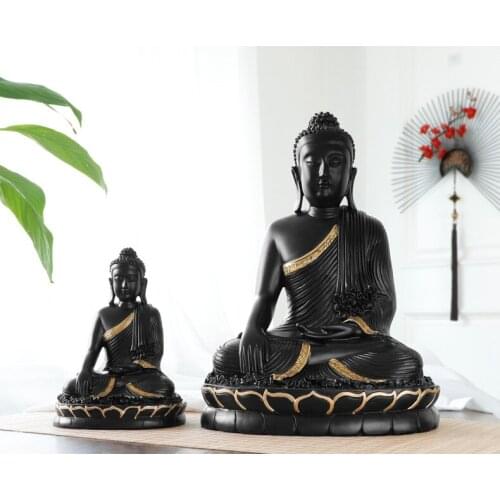 Wholesale Buddha figure # Asia Thailand efficacious HOME family Protection Talisman # Retro Buddhism FENG SHUI Buddha statue