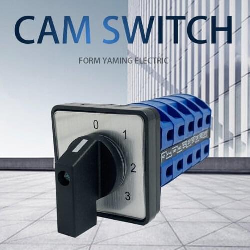 YMW26-20/5 Cam Switch 0-3 Positions Selector DIY Rotary Changeover 20 Terminals Screws Silver Contact LW26 LW28