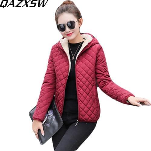 Женские парки с капюшоном QAZXSW China At AliExpress