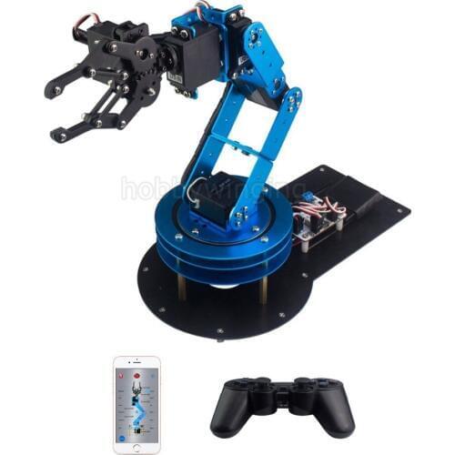 6DOF Full Metal Manipulator Robotic Arm Claw with servos/controller/Wireless Handle Education Robot Provide English tutorials