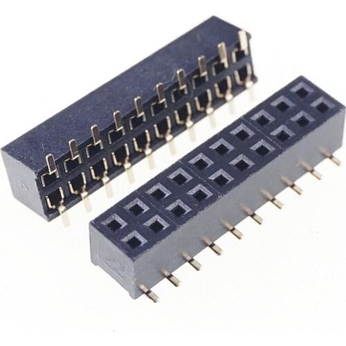 1000pcs 2x10 P 20 Pin 2.0 mm Pin Header Female Dual row SMT PCB surface Mount SMD reflow solderable in bulk Rohs Lead Free
