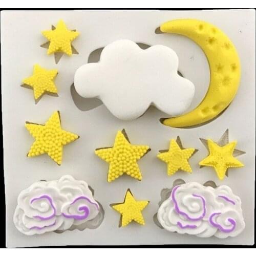 Cloud Star Moon Silicone Mold Fondant Mold Cake Decorating Tools Chocolate Gumpaste Mold