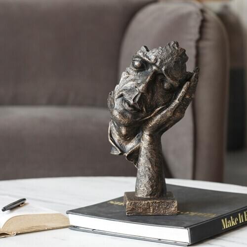 Modern Incomplete Faces Statue Handicraft Decorations Thinking characters For Home Sculpture Escultura Home Decor Accessories