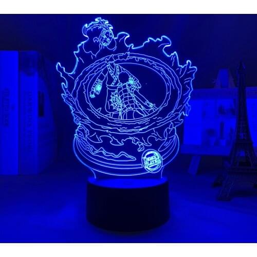 Led Lamp Anime Demon Slayer Kimetsu No Yaiba for Room Decor Table Lamp Bedside Manga Led Night Light Rgb Color Changing