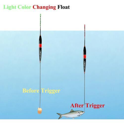 Smart Fishing Float Bite Alarm Fish Bite Bait LED Light Color Change Automatic Night Electronic Changing Buoy Intelligent Basic