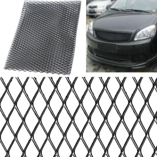 Universal Black/Silver Aluminium Racing Grille Mesh Vent Car Tuning Grill 100cm x 33cm